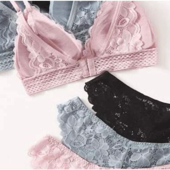 Boutique  Romantic Lace 2
Piece Matching Brassiere Panties Set Size M - Picture 4 of 7